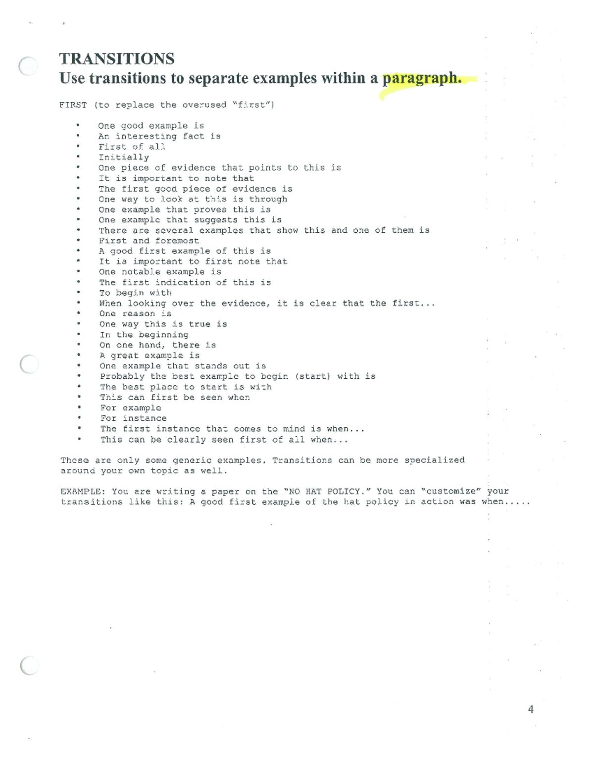 Matthew Archer - Writing (transition sentences and Melcon) - Health ...