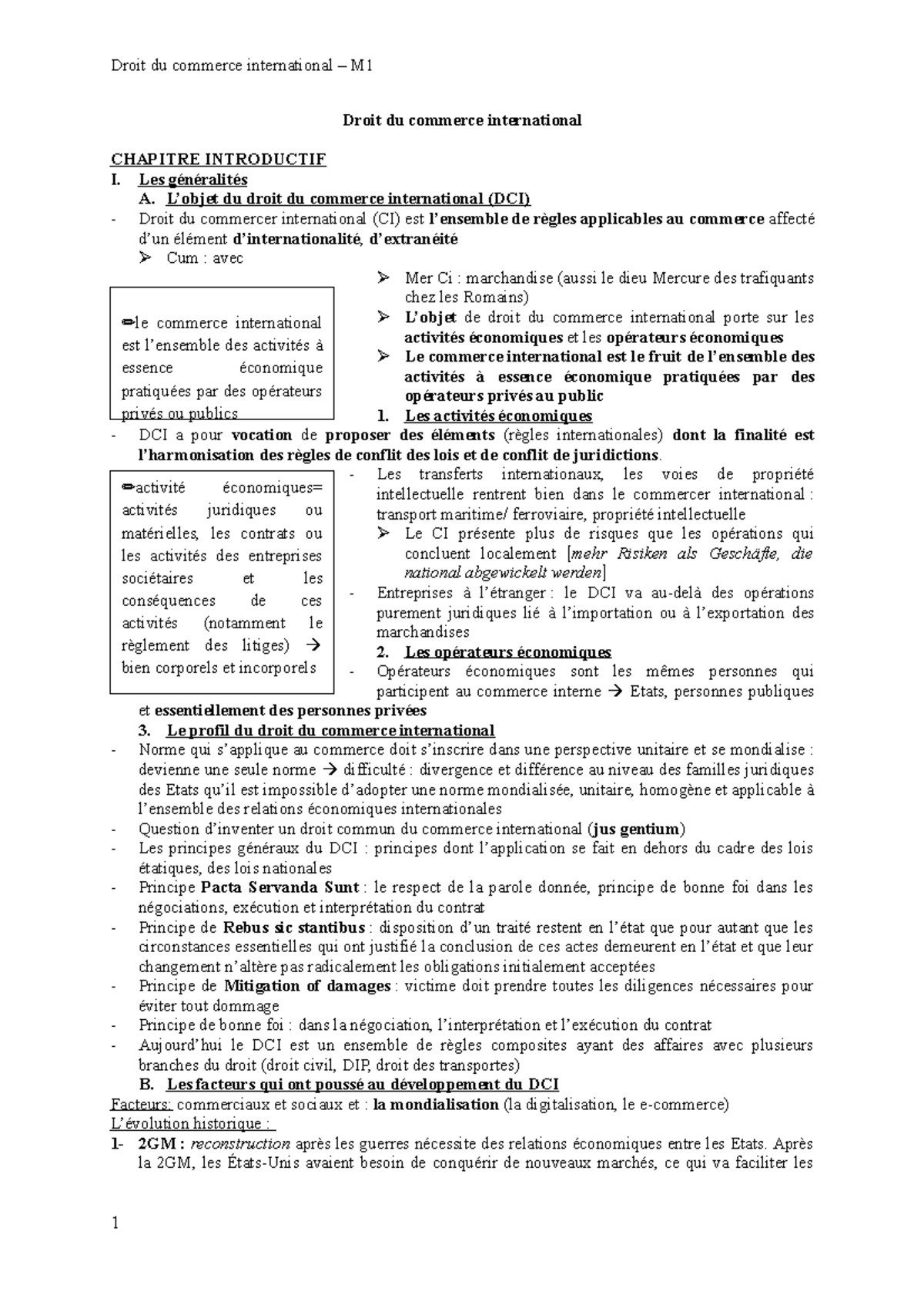 Droit du commerce international - Droit du commerce international ...