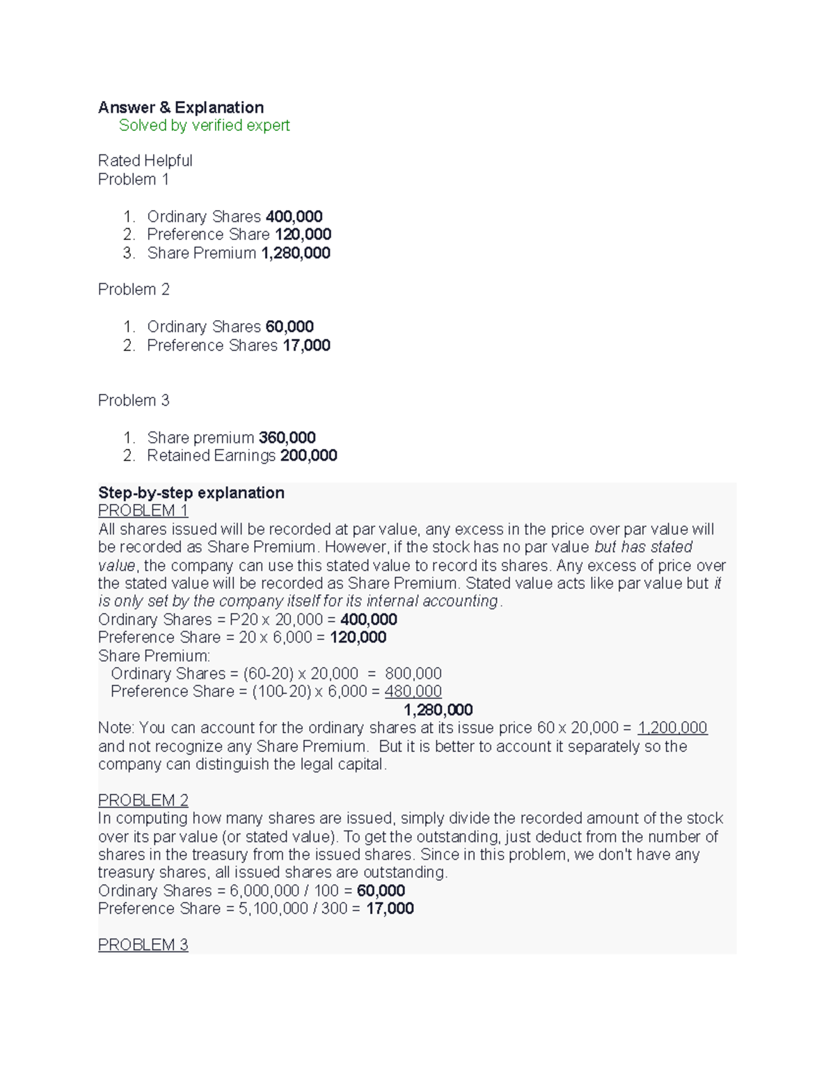 Answer - notes - Answer & Explanation Solved by verified expert Rated ...
