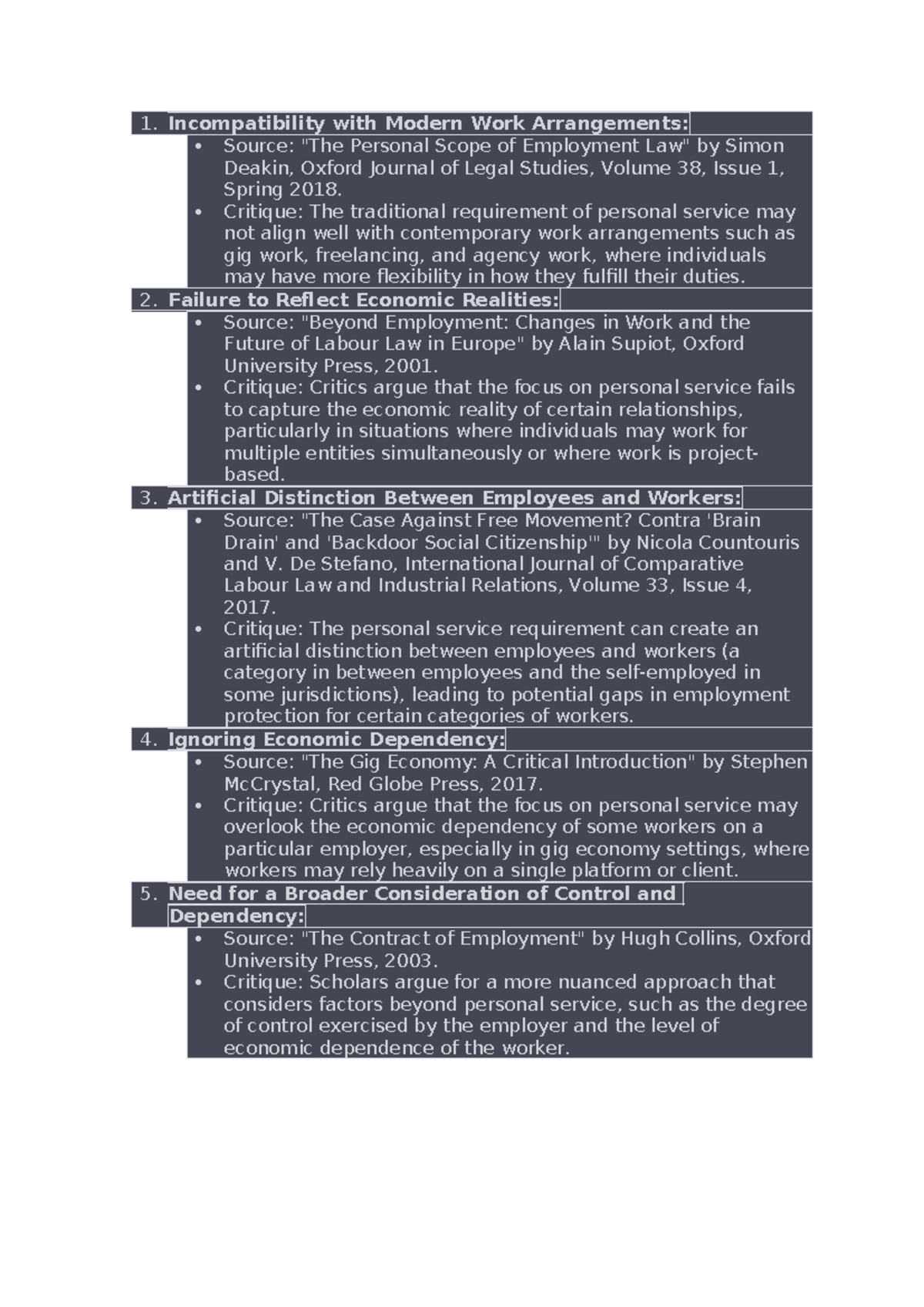 GPT personal service - GPT Notes for assignmnt - 1. Incompatibility ...