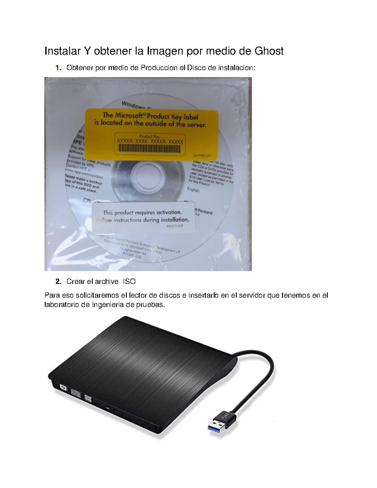 Instalar Y obtener la Imagen por medio de Ghost Insertar el disco de