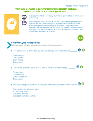 ME2550 WK1 Maryg - Notes - ME2550: Week 1 Assignment What Employment ...