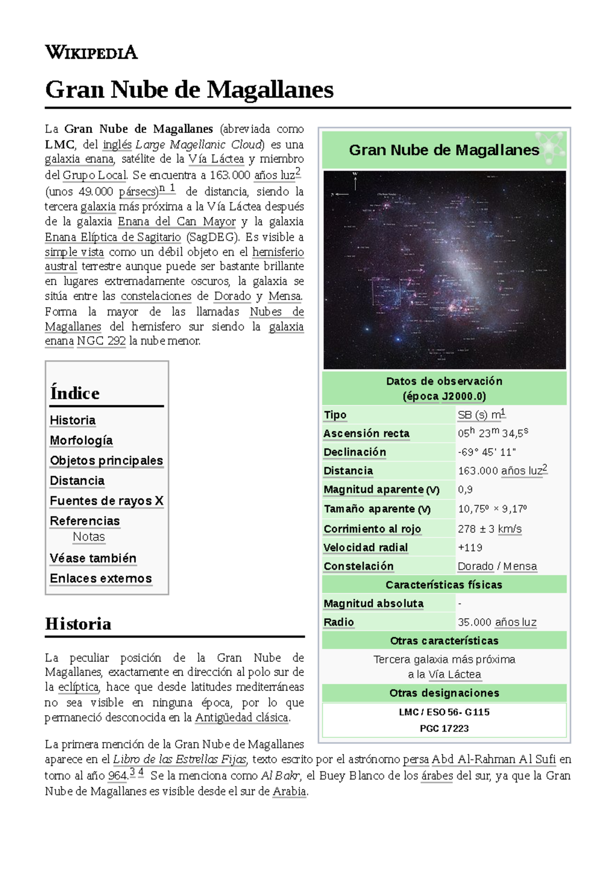 Gran Nube de Magallanes Se encuentra a 163 años luz 2 (unos 49