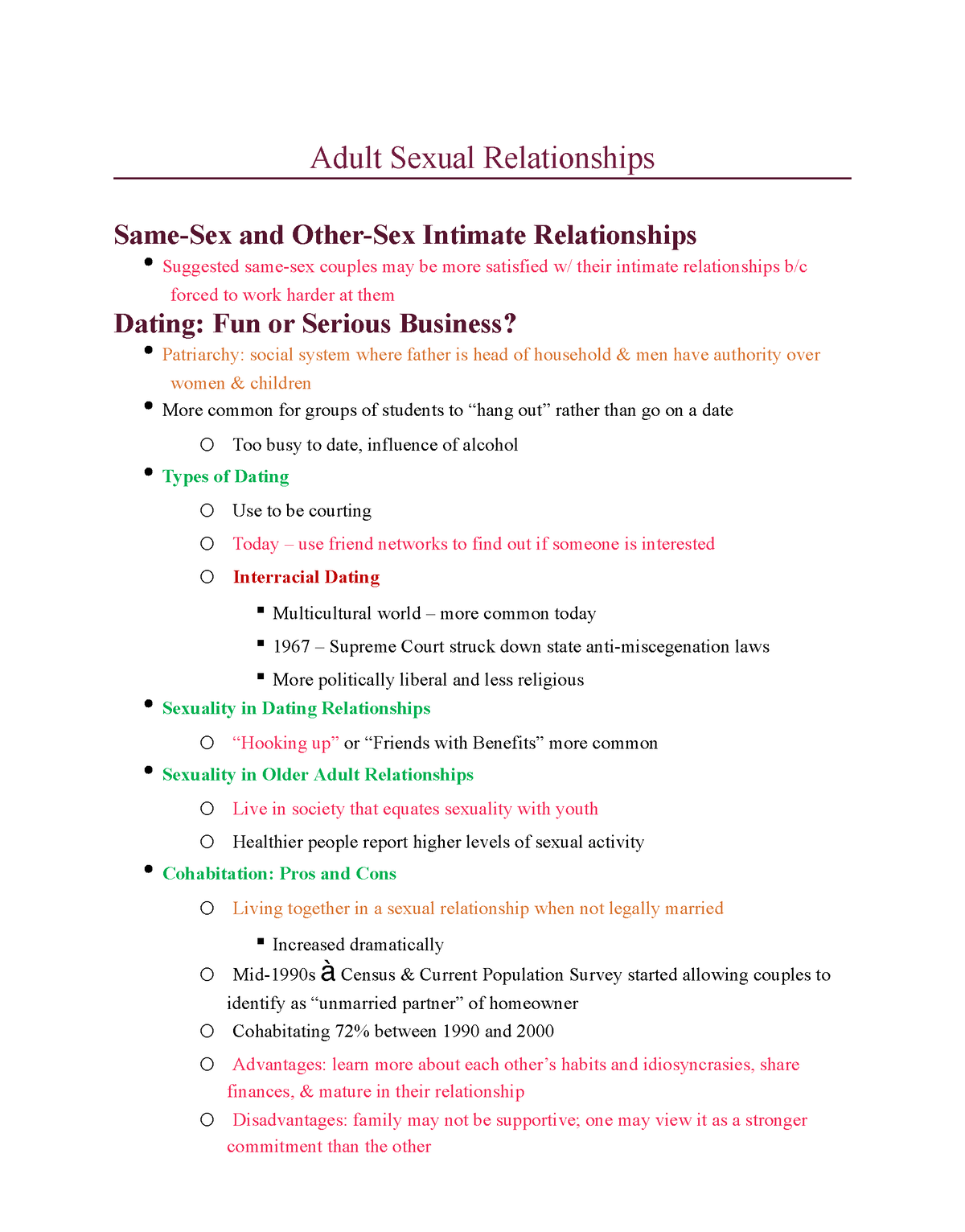 Adult Sexual Relationships - Adult Sexual Relationships Same-Sex and Other- Sex Intimate