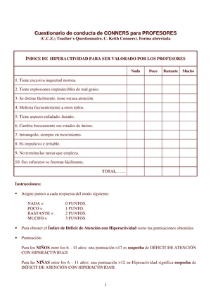 Entrevista A Padres Para La Evalaución Diagnostica Infantil - Materia 