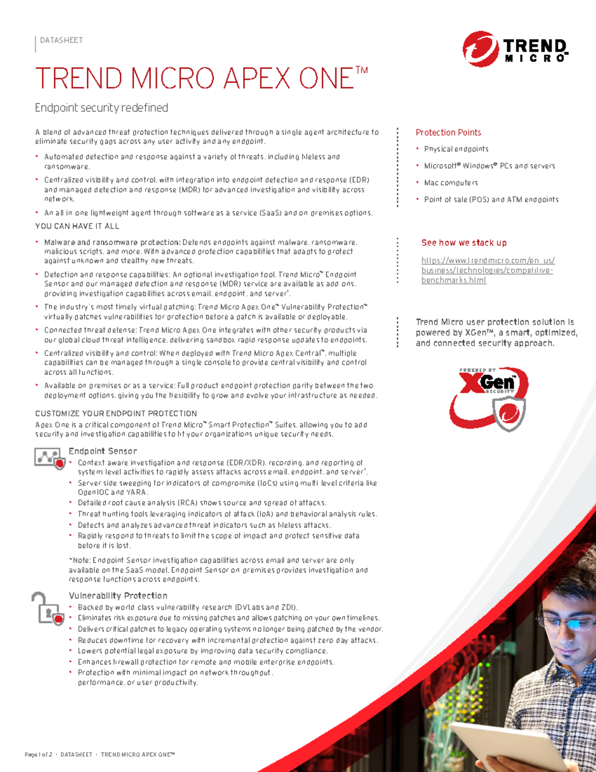 Datasheet Apex One new ok document Page 1 of 2 • DATASHEET • TREND