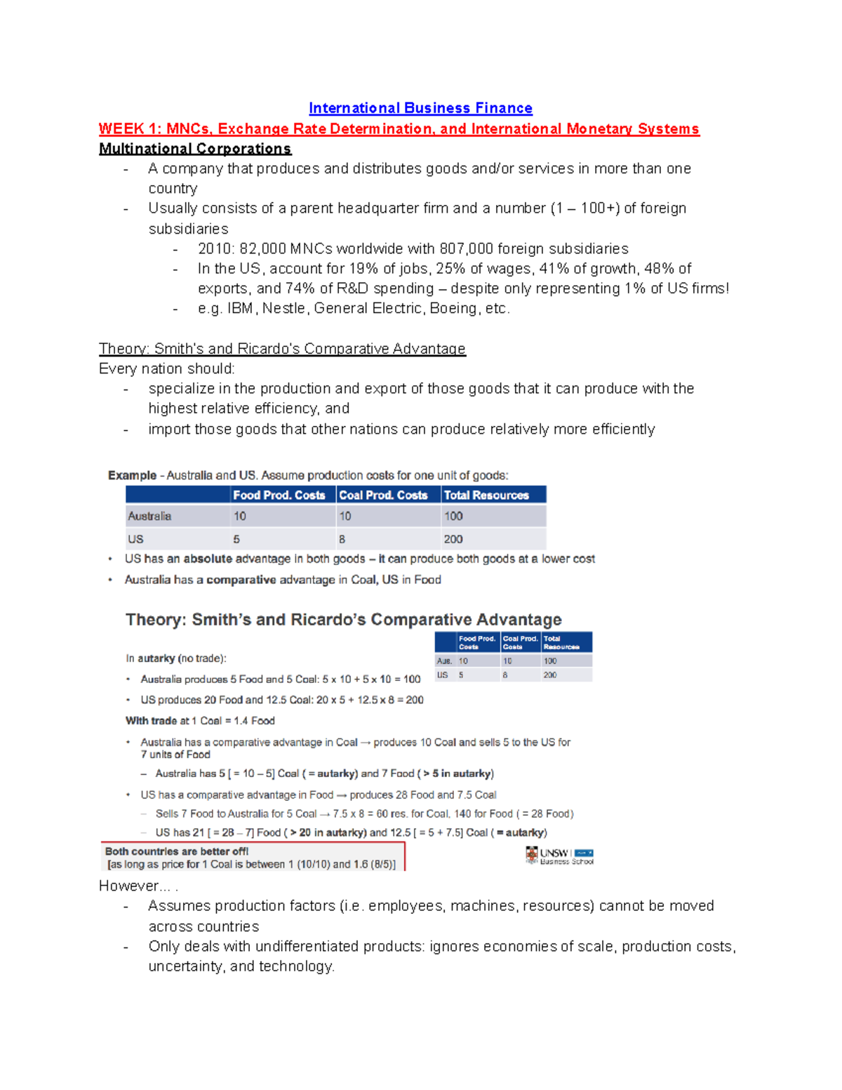 Notes For FINS3616 - FINS3616 - UNSW Sydney - Studocu