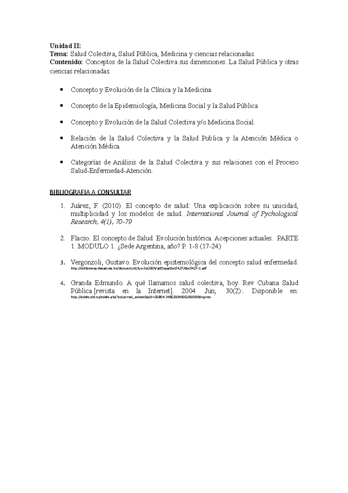 Unidad 2 Salud Colectiva Ciencias De La Salud Unidad Ii Tema Salud Colectiva Salud Pública 9857