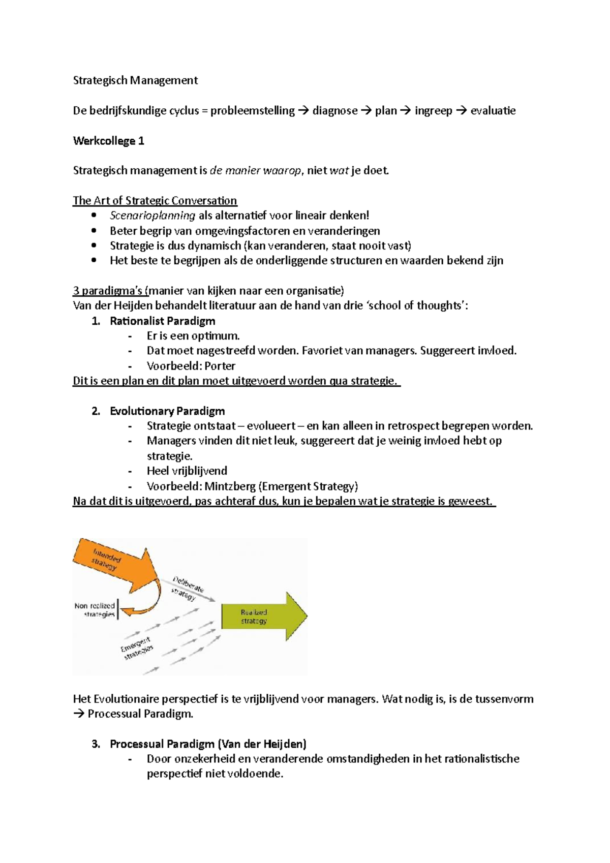 Strategisch Management: Collegeaantekeningen, Oefenvragen En Extra ...