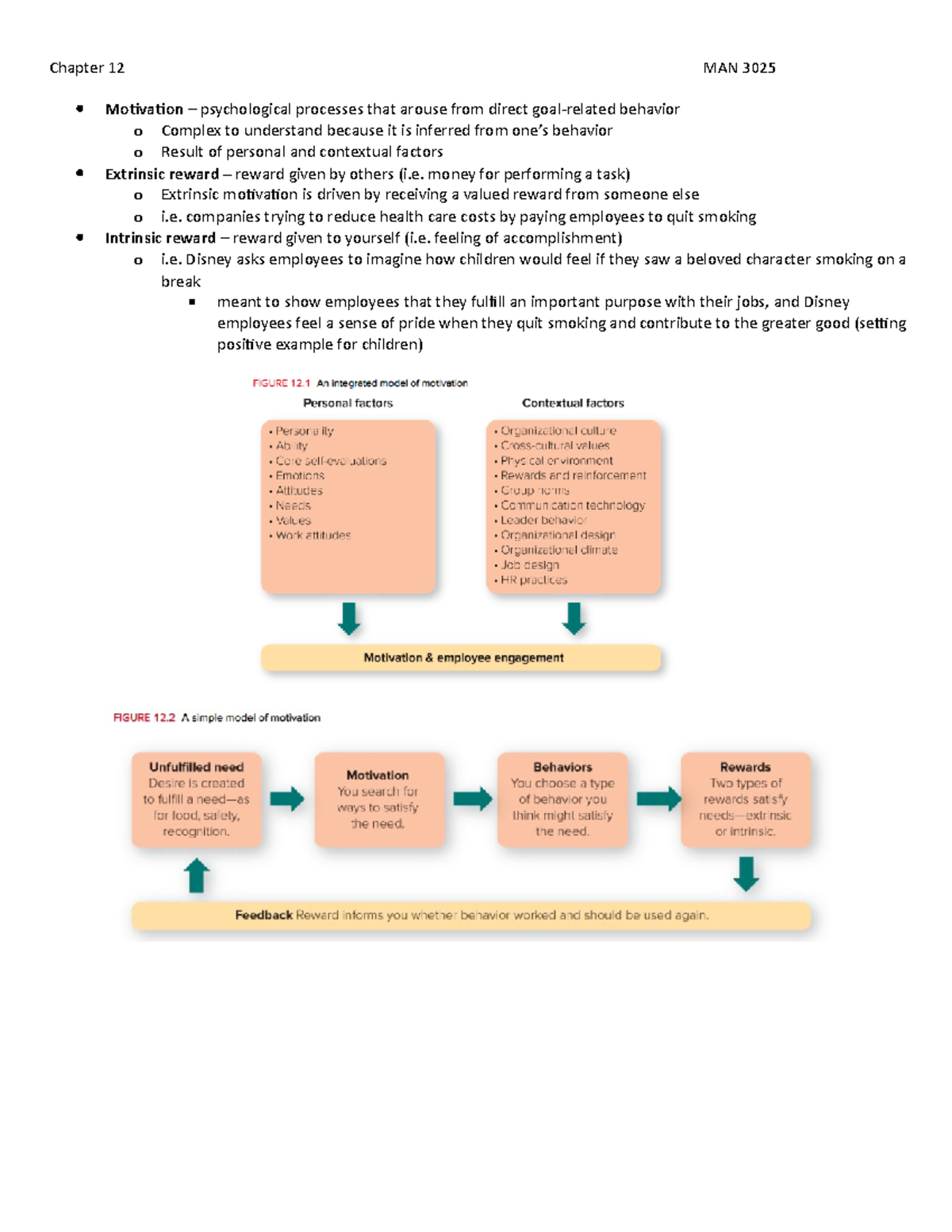 Management by A. Kinicki, 10e - Chapter 12 (Motivation) - Chapter 12 ...