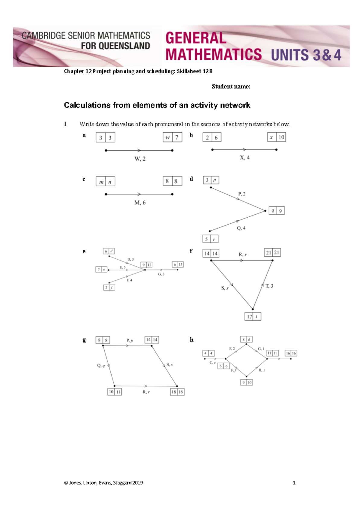 Skillsheet-12B - General math practice - Student name: Calculations ...