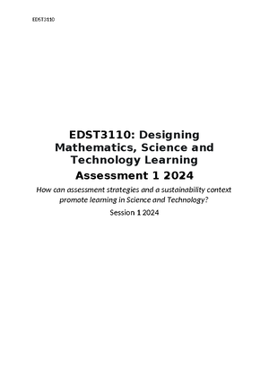 2022 3110 Science Assessment Task 1 Description Rubric final - 1 ...