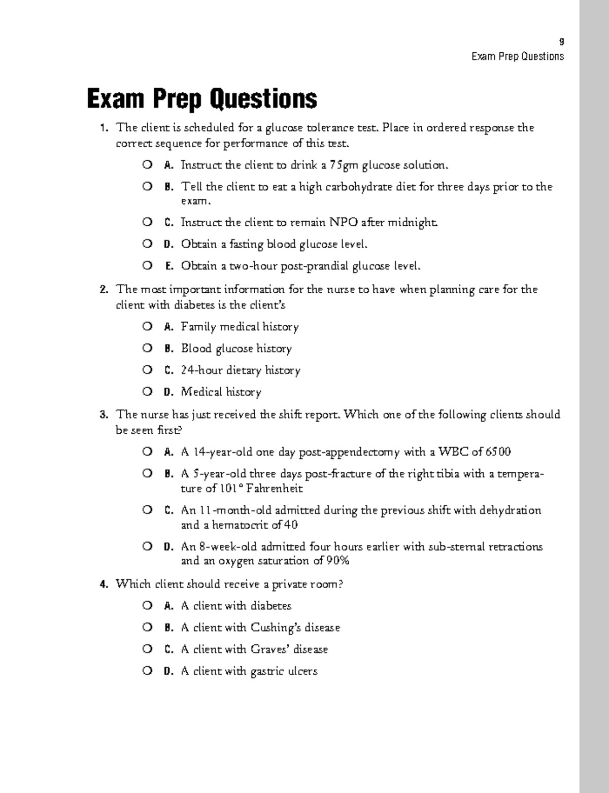 (Exam cram) NclexPNPearson Education (2017 ) Exam Prep Questions