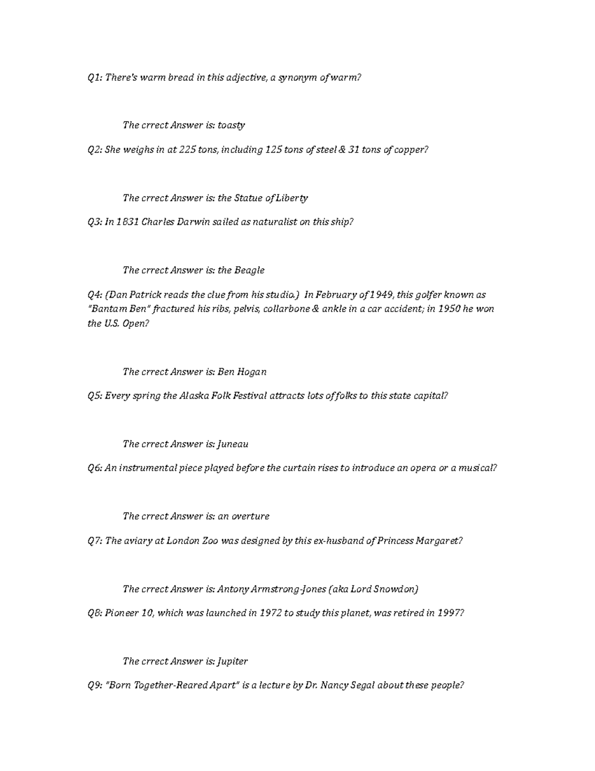 5 Test Prep for DNWX - rgrg - Q1: There's warm bread in this adjective ...