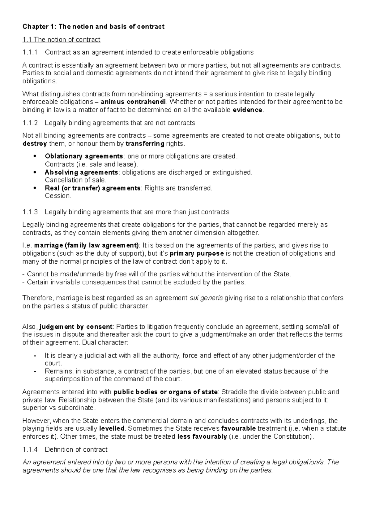 Chapter 1 - Complete - Summary Law Of Contract 201 - Chapter 1: The ...