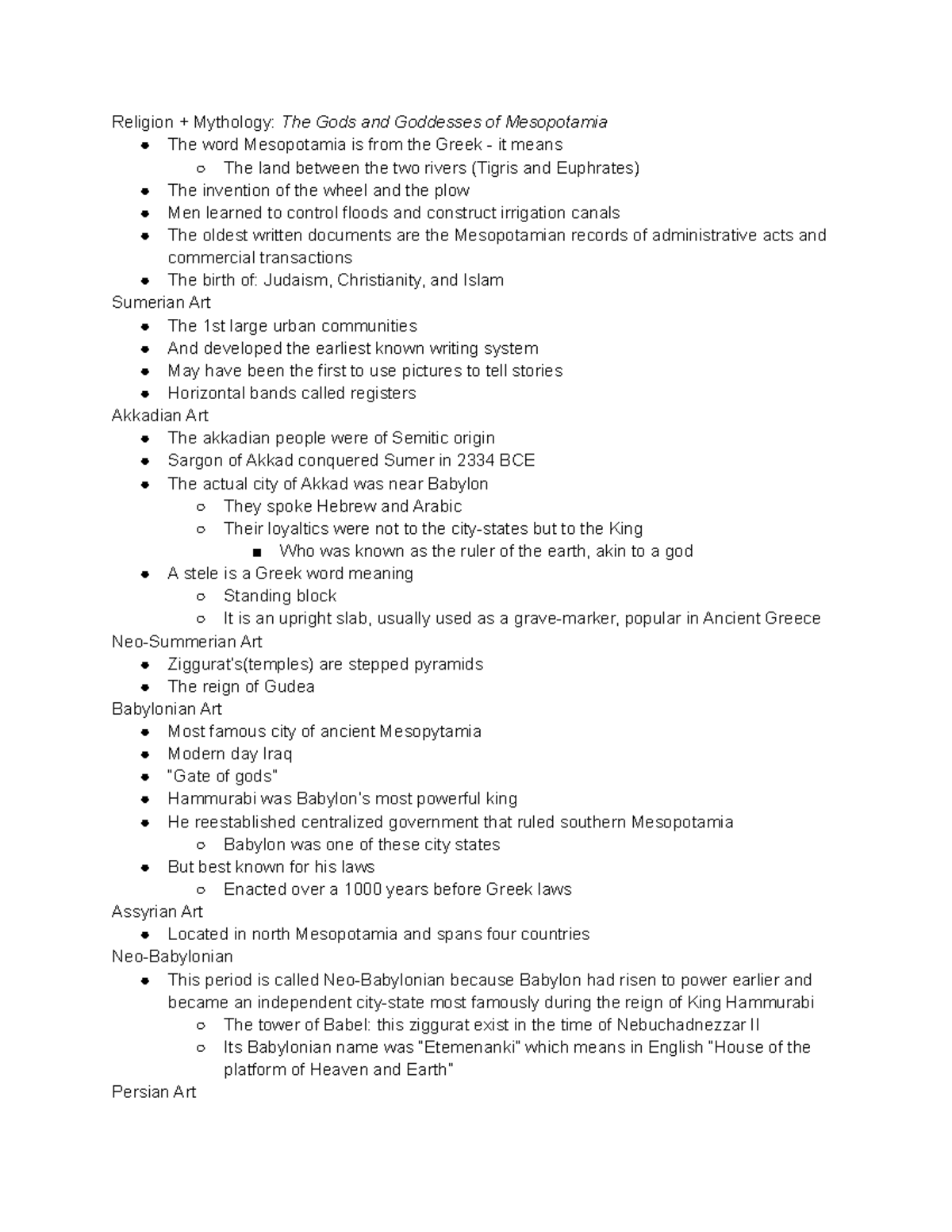 Chapter 2 Ancient Mesopotamia And Persia - Religion + Mythology: The ...