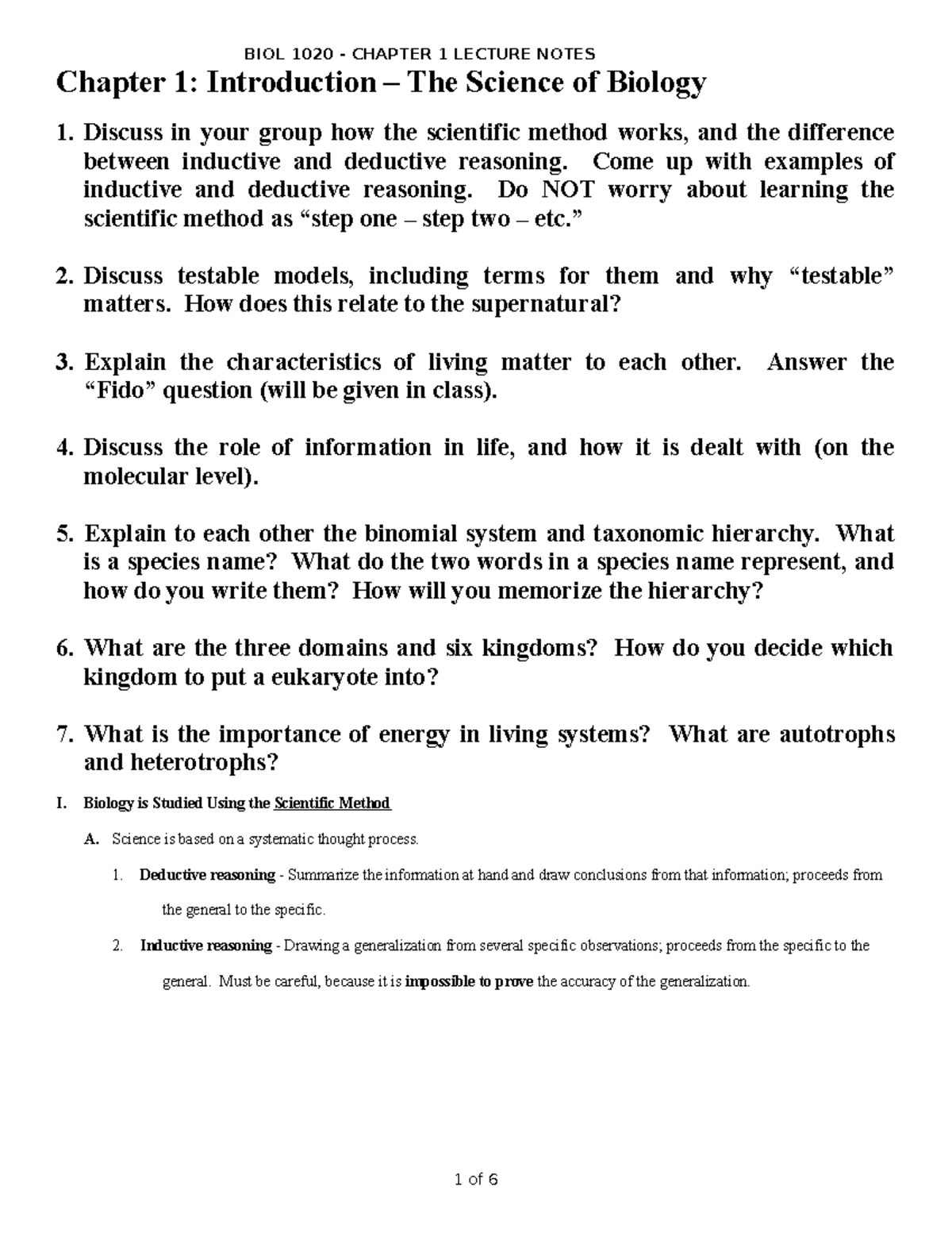 Chapter 1activity - Lecture notes 1 - Chapter 1: Introduction – The ...
