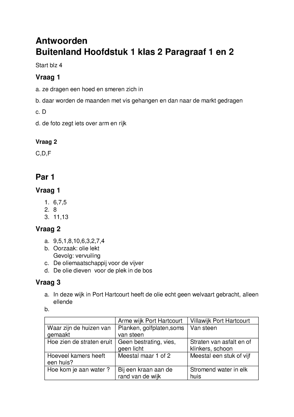 Antwoorden Buitenland Havo 2 Pragraaf 1 En 2 - Antwoorden Buitenland ...