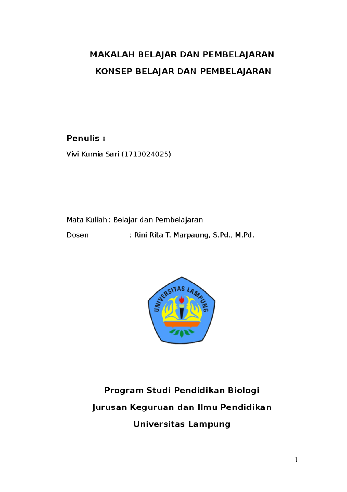 Konsep DAN Prinsip Belajar DAN Pembelajaran - MAKALAH BELAJAR DAN ...