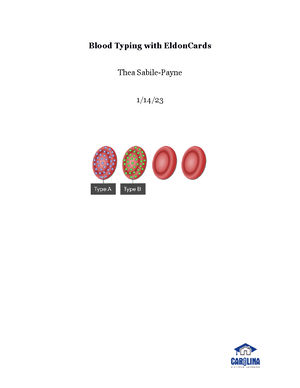 blood typing experiment lab report