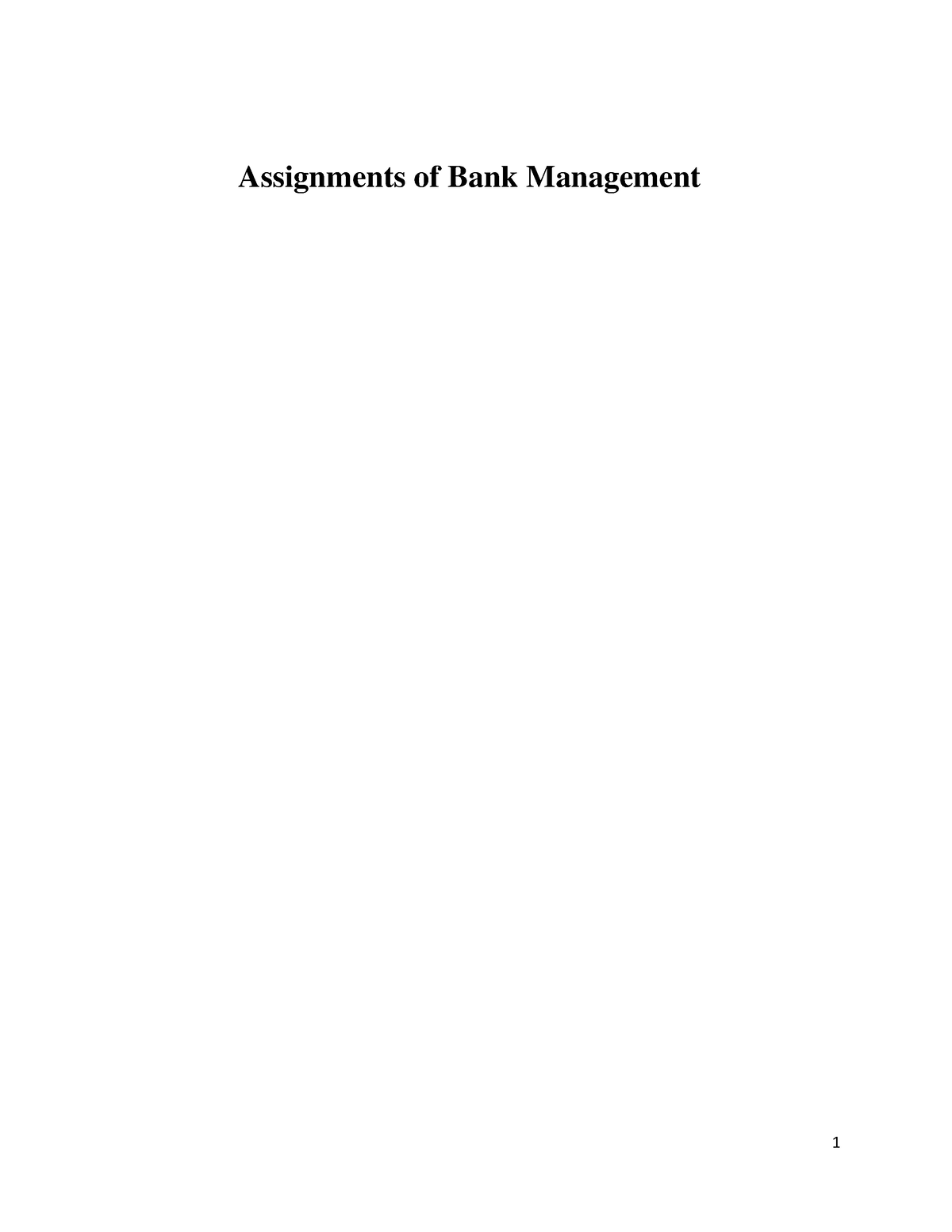 bank assignment meaning