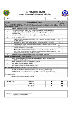 1 and 2 Rescuer Infant BLS Skills sheet 032618 v2 - BLS PROVIDER’S ...