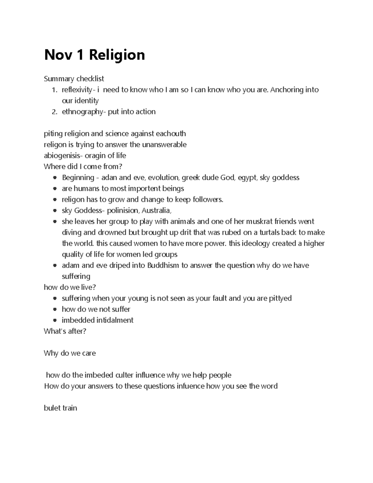 Nov 1 Religion - Professor Trish Jolly Part 3 Anomie - Nov 1 Religion ...