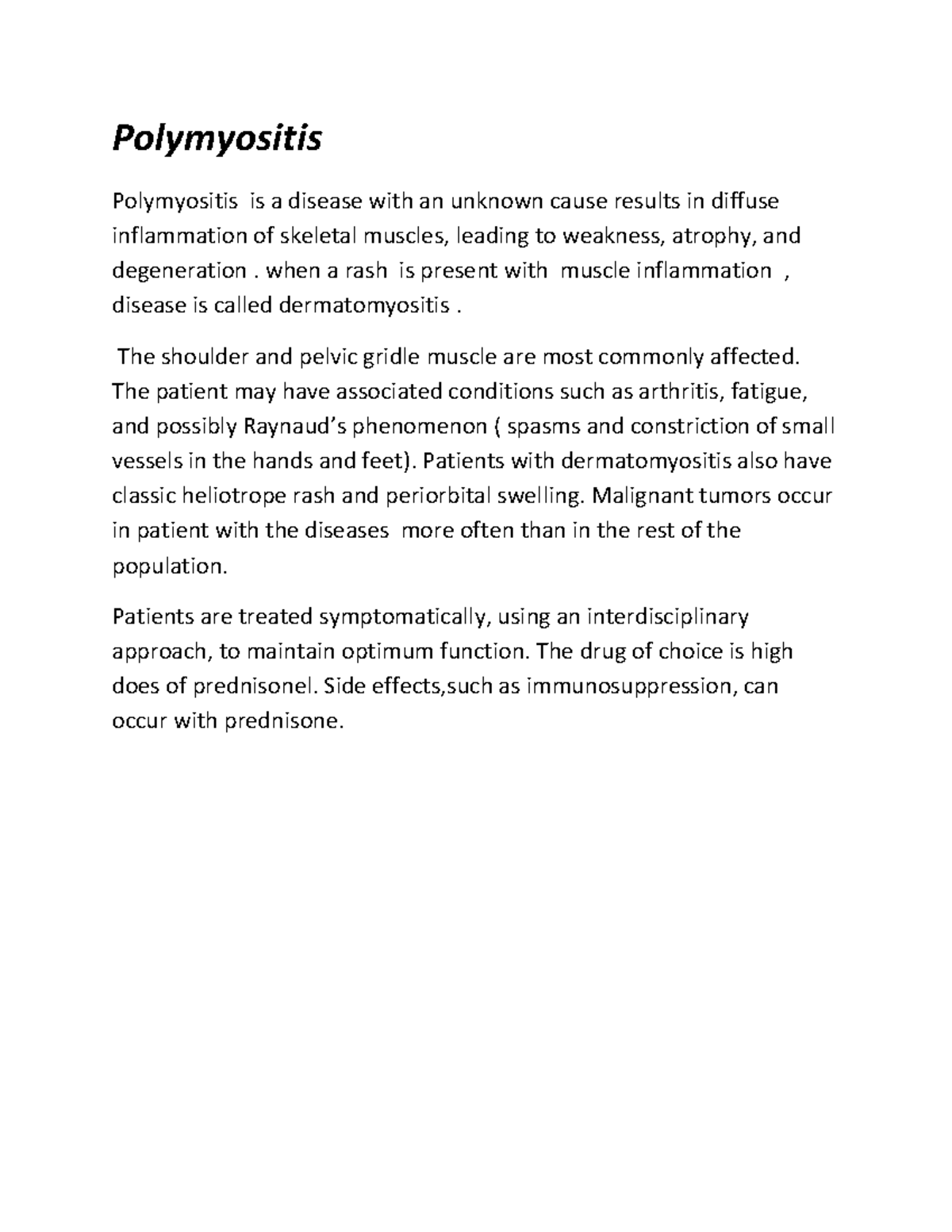 Polymyositis-and its causes , its treatment - Polymyositis Polymyositis ...