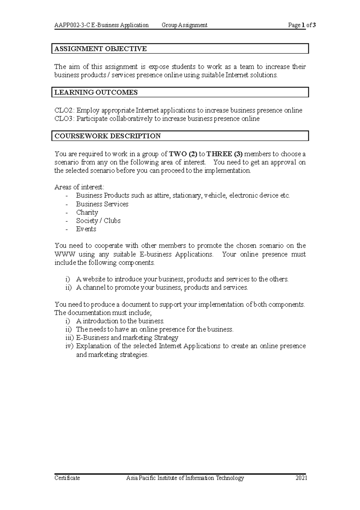 application of assignment problem in business