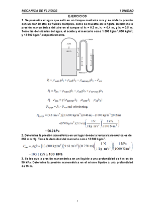 Ejercicios Hidrostatica - CAPíTULO 3 F. P. Beer, E. R. Johnston, Jr., E ...