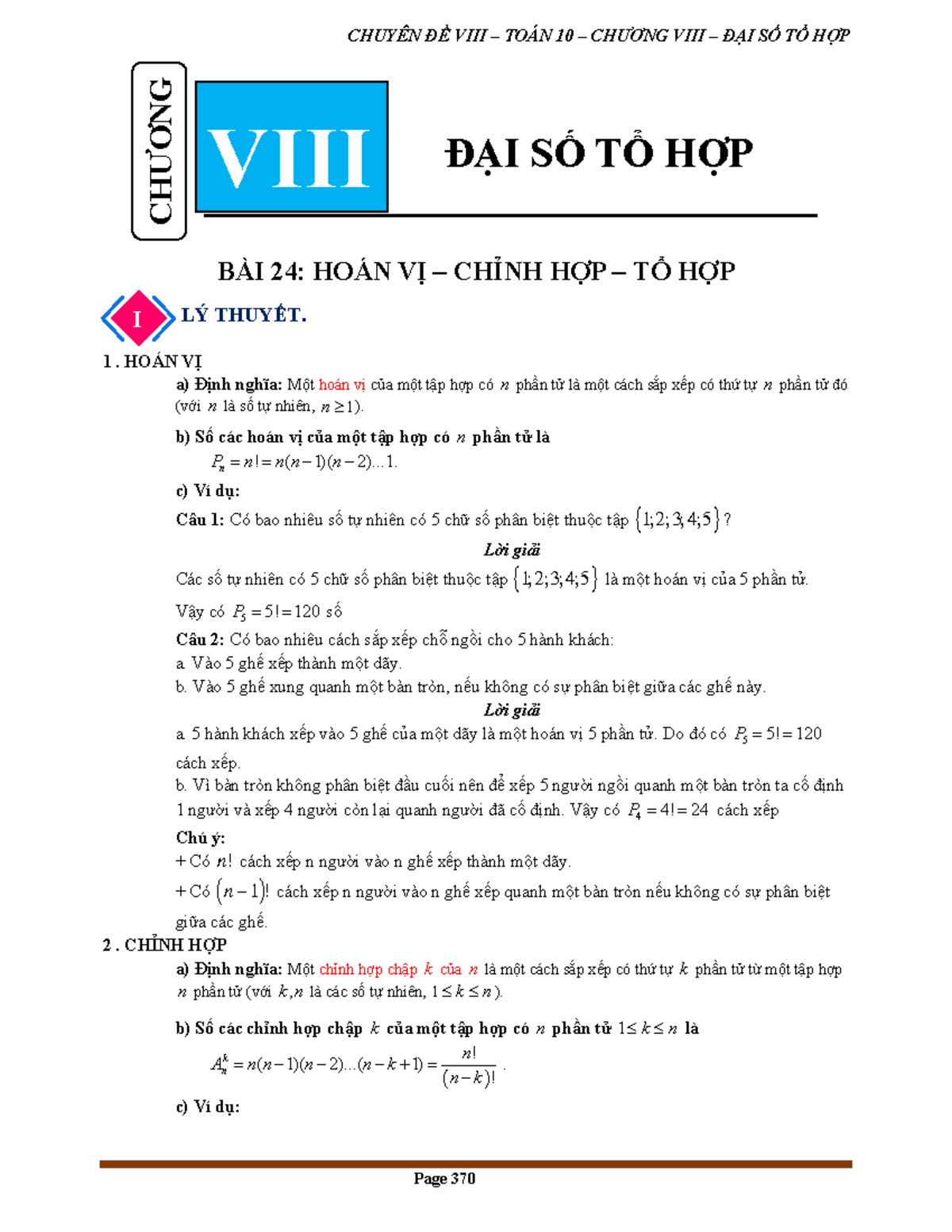 Bai tap ve hoan vi chinh hop to hop co dap an nam 2023 toan 10 ...