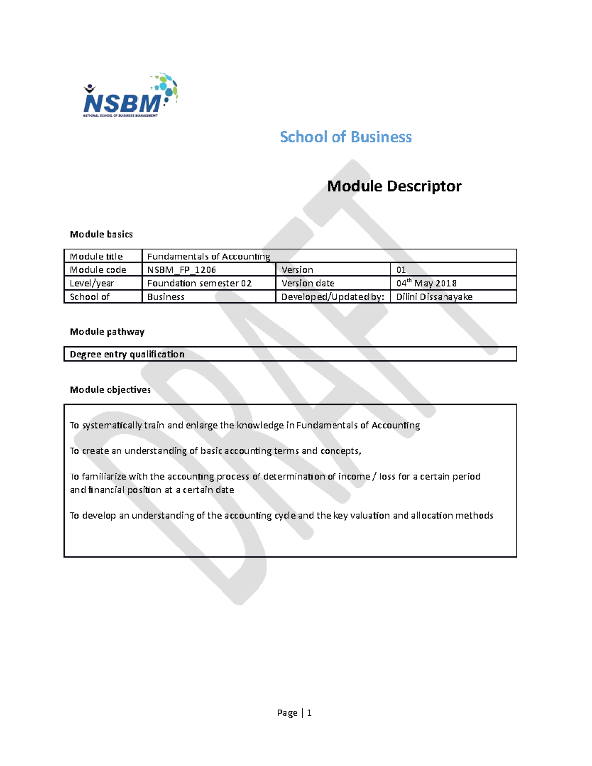 Module description - Accounts - Module Descriptor Module basics Module ...