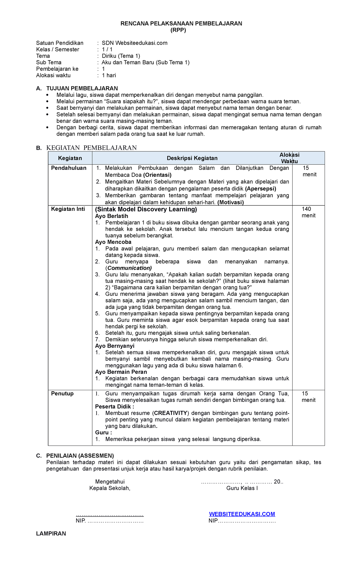 1.1.1.1 (Websiteedukasi - RENCANA PELAKSANAAN PEMBELAJARAN (RPP) Satuan ...