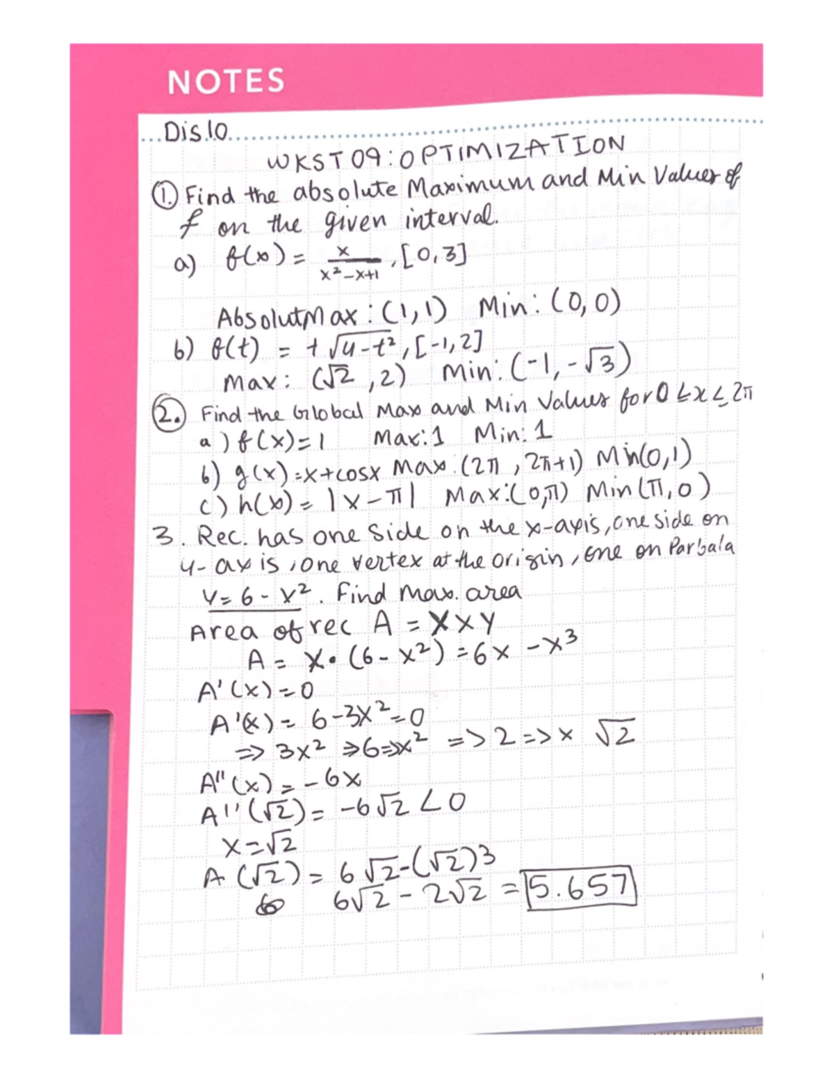 On the given interval - notes - MATH - 04A - Studocu