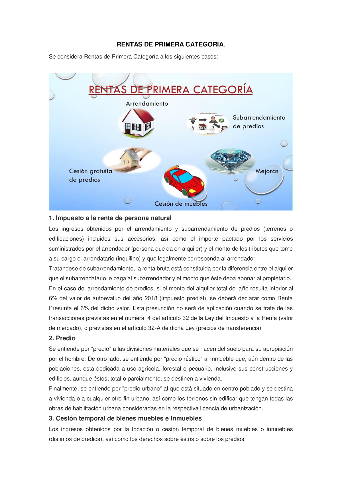 Rentas De Primera Categoria Rentas De Primera Categoria Se Considera Rentas De Primera 4379