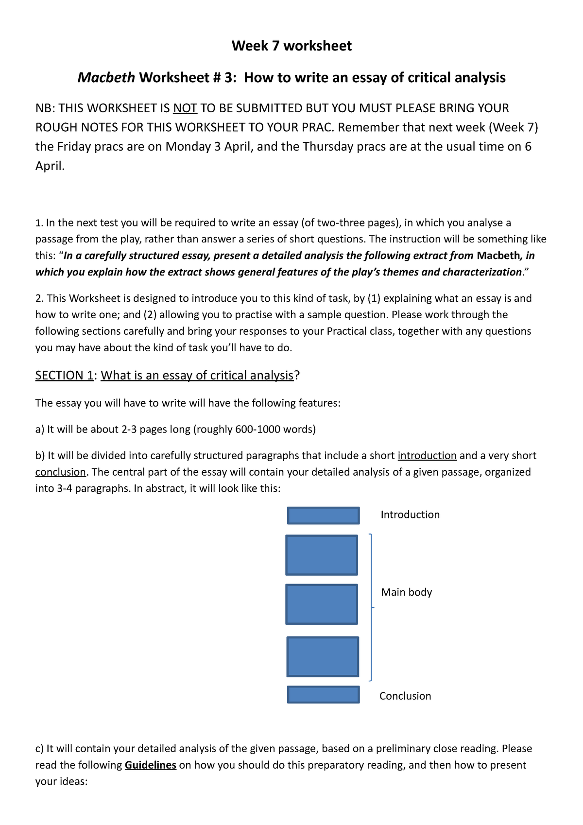 grade 7 macbeth essay