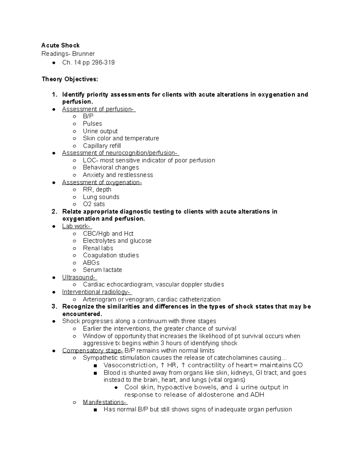 Unit 6- Acute Shock - Electrodes are placed on the body at specific ...