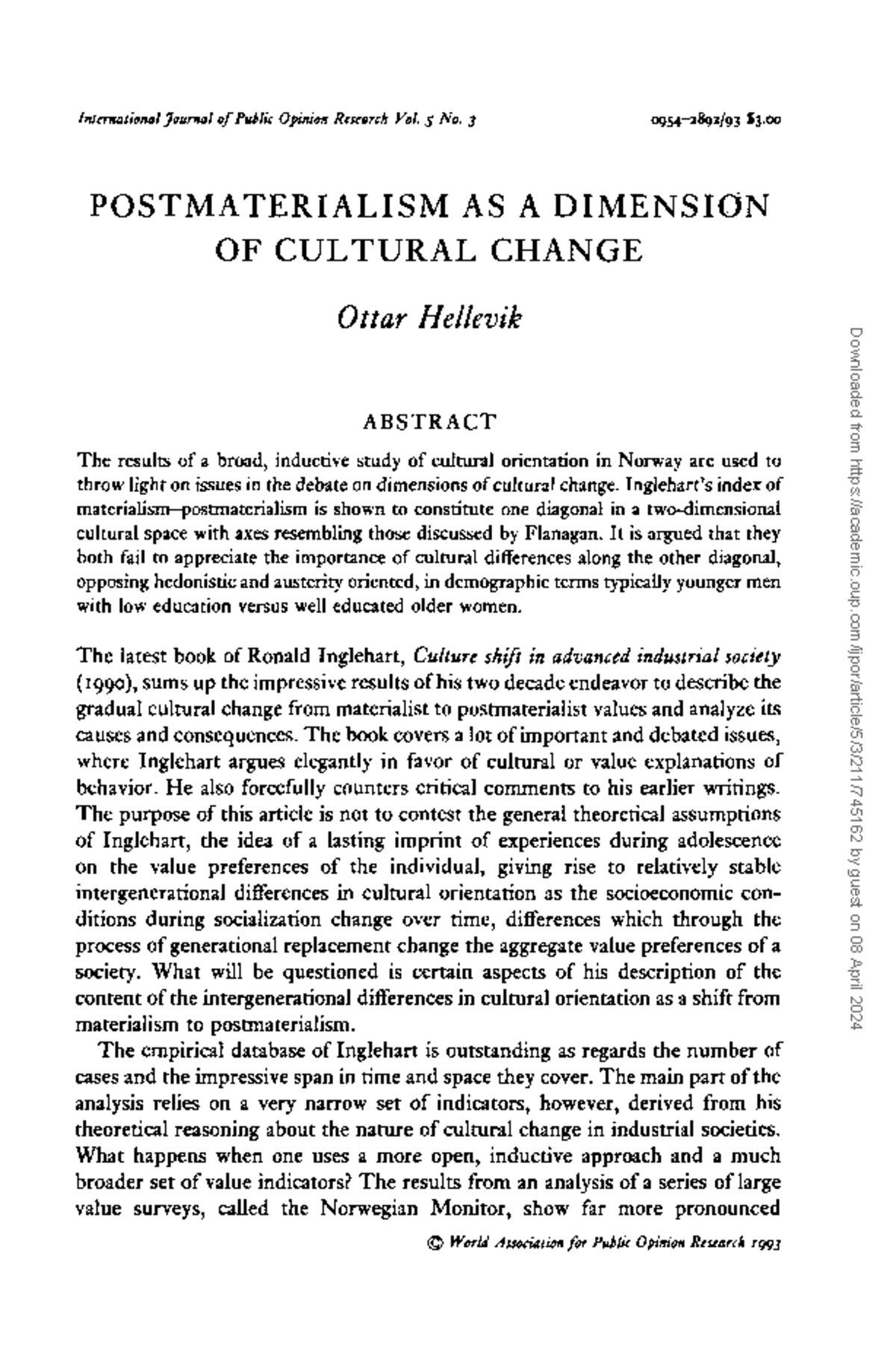 International Journal Of Public Opinion Research Eurocentrism in comparative politics - International Journal of Public