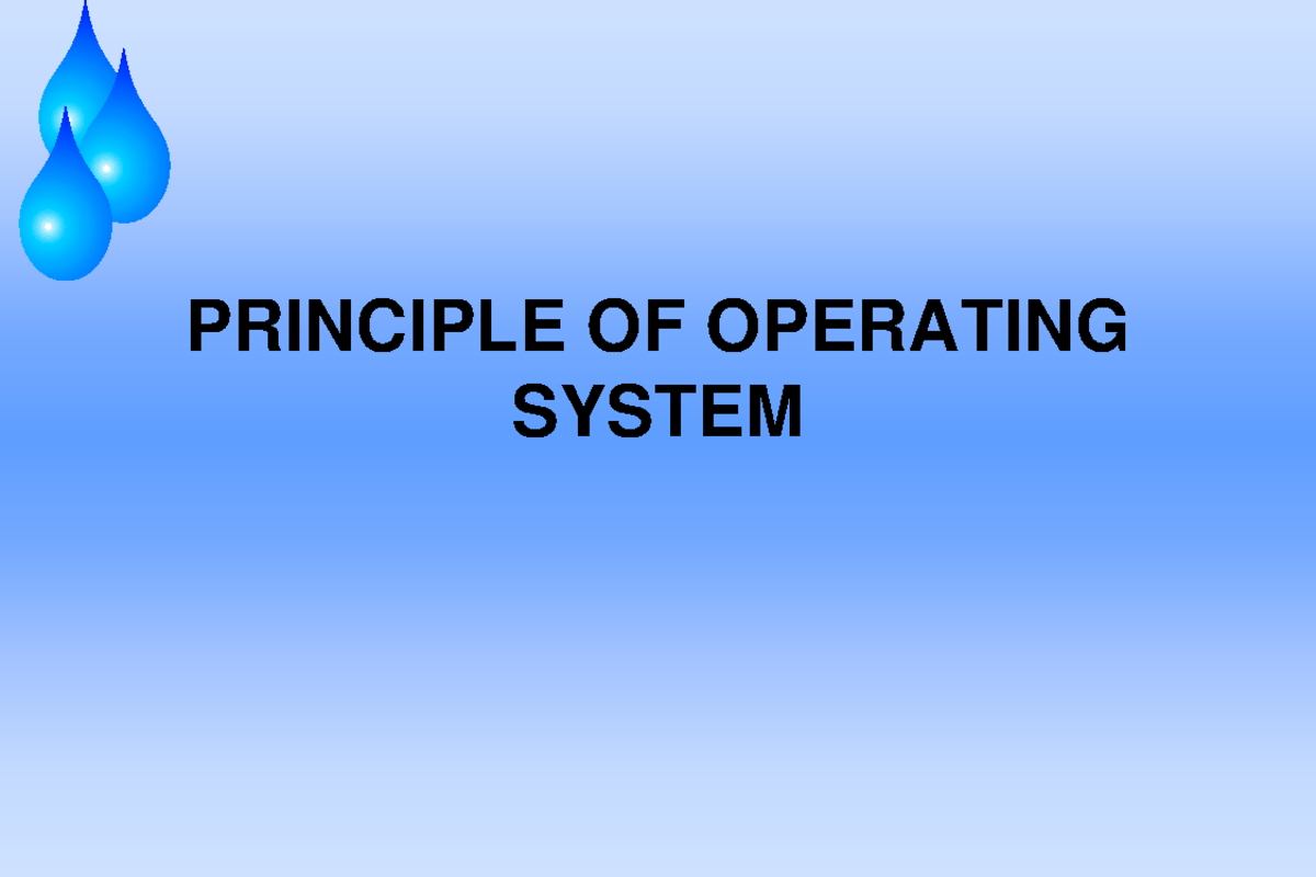 OS MODULE 9 LECTURE - PRINCIPLE OF OPERATING SYSTEM MODULE WINDOWS ...