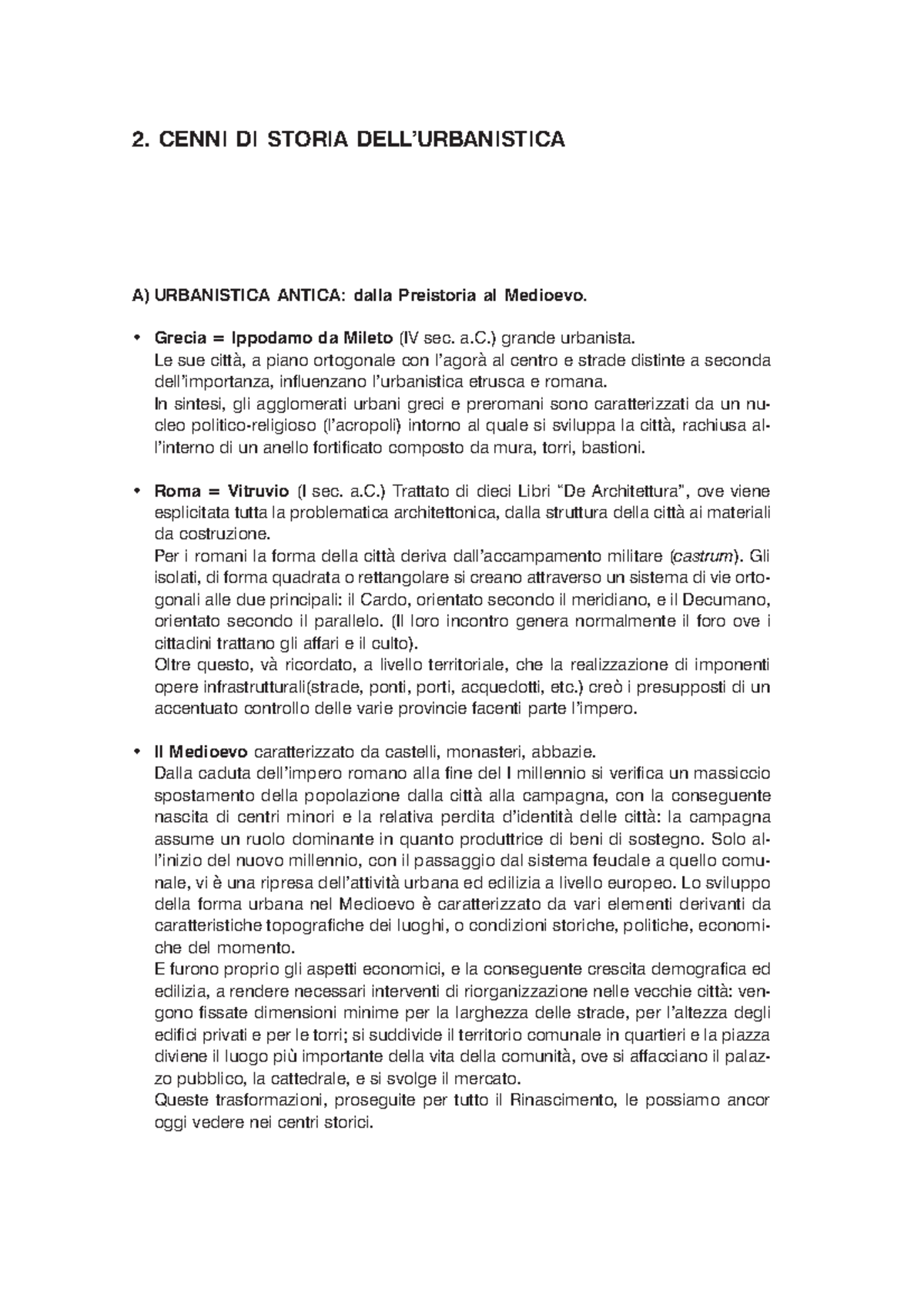 02. Cenni Di Storia Dell'urbanistica - 2. CENNI DI STORIA DELL ...