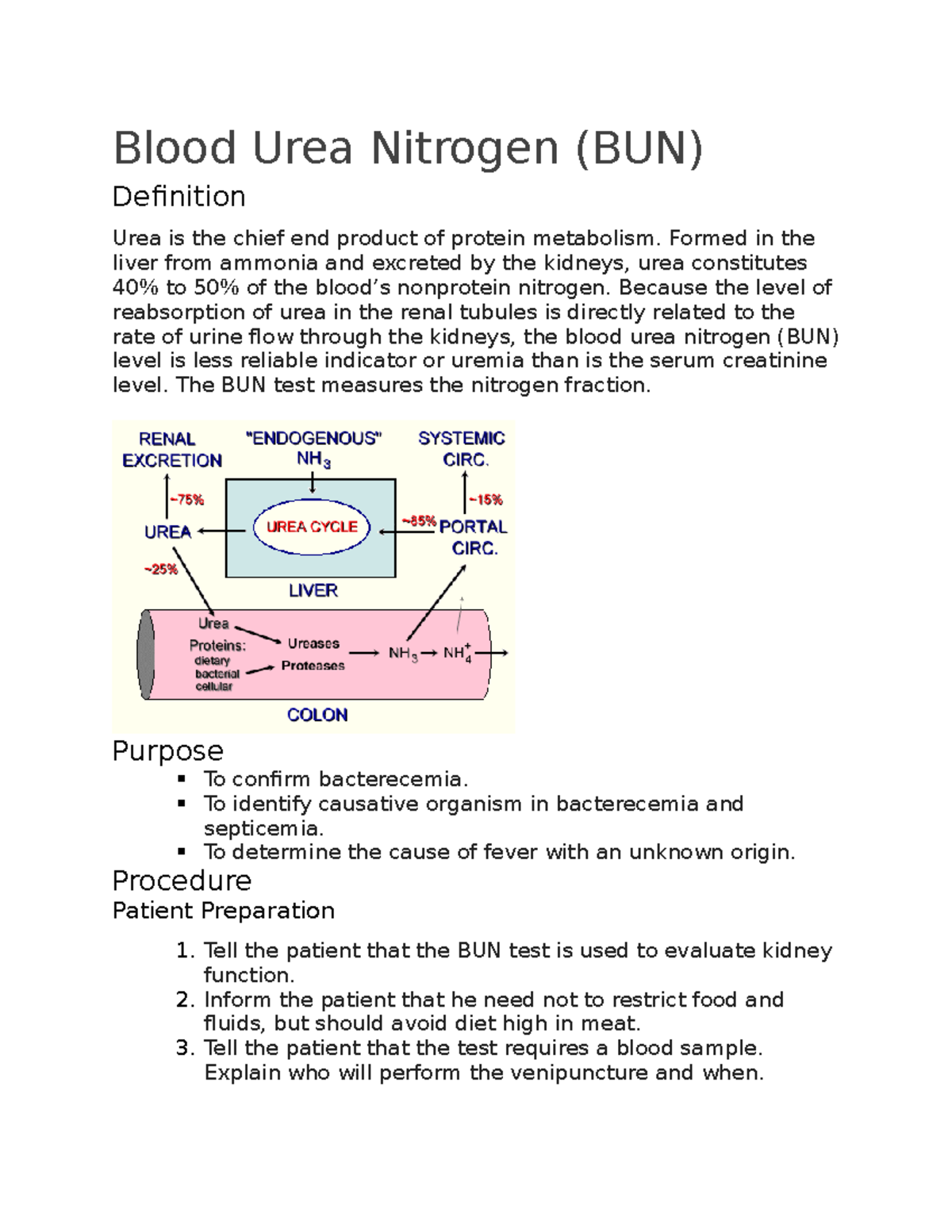 High Blood Urea Nitrogen Levels