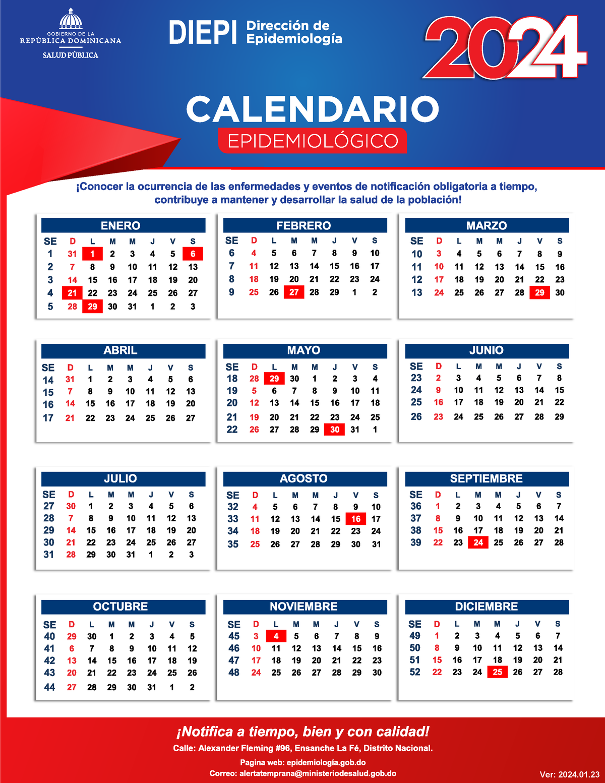 Calendario Epidemiológico 2024 Epidemiologia Ver 2024. Studocu