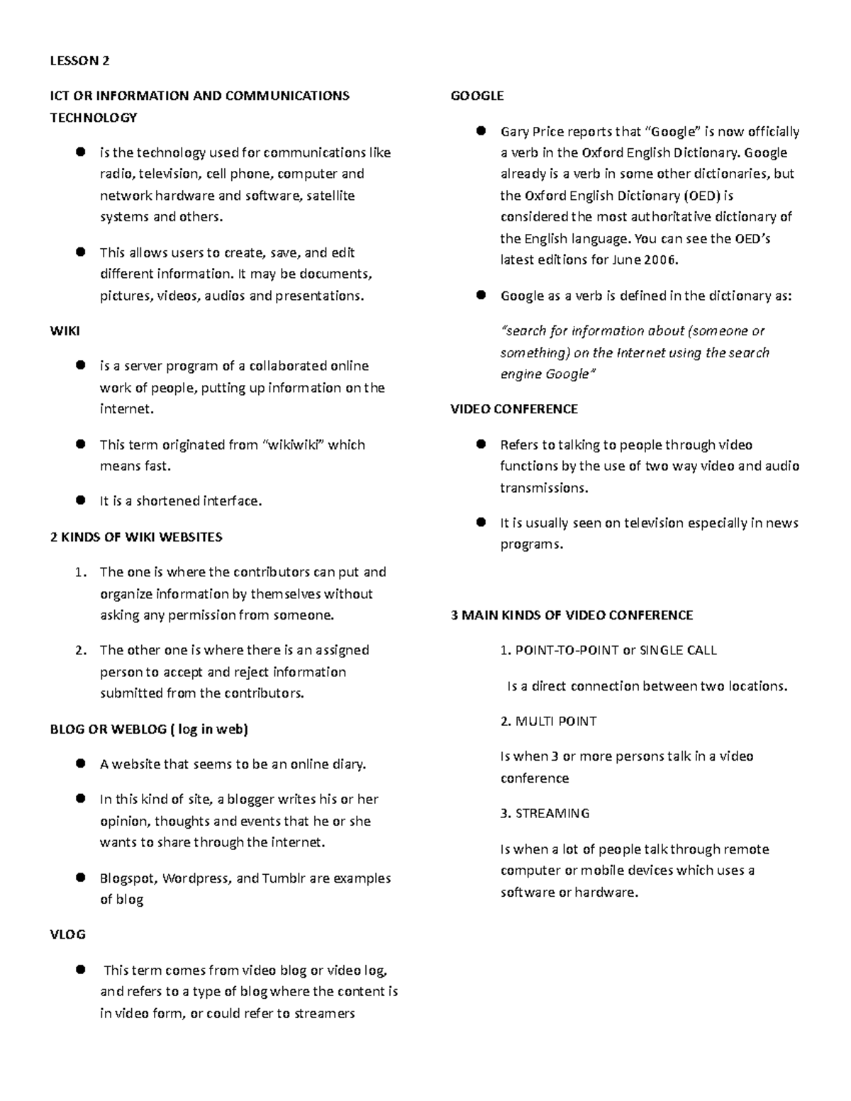 418071993 Module 1 TLE Grade 6 - LESSON 2 ICT OR INFORMATION AND ...