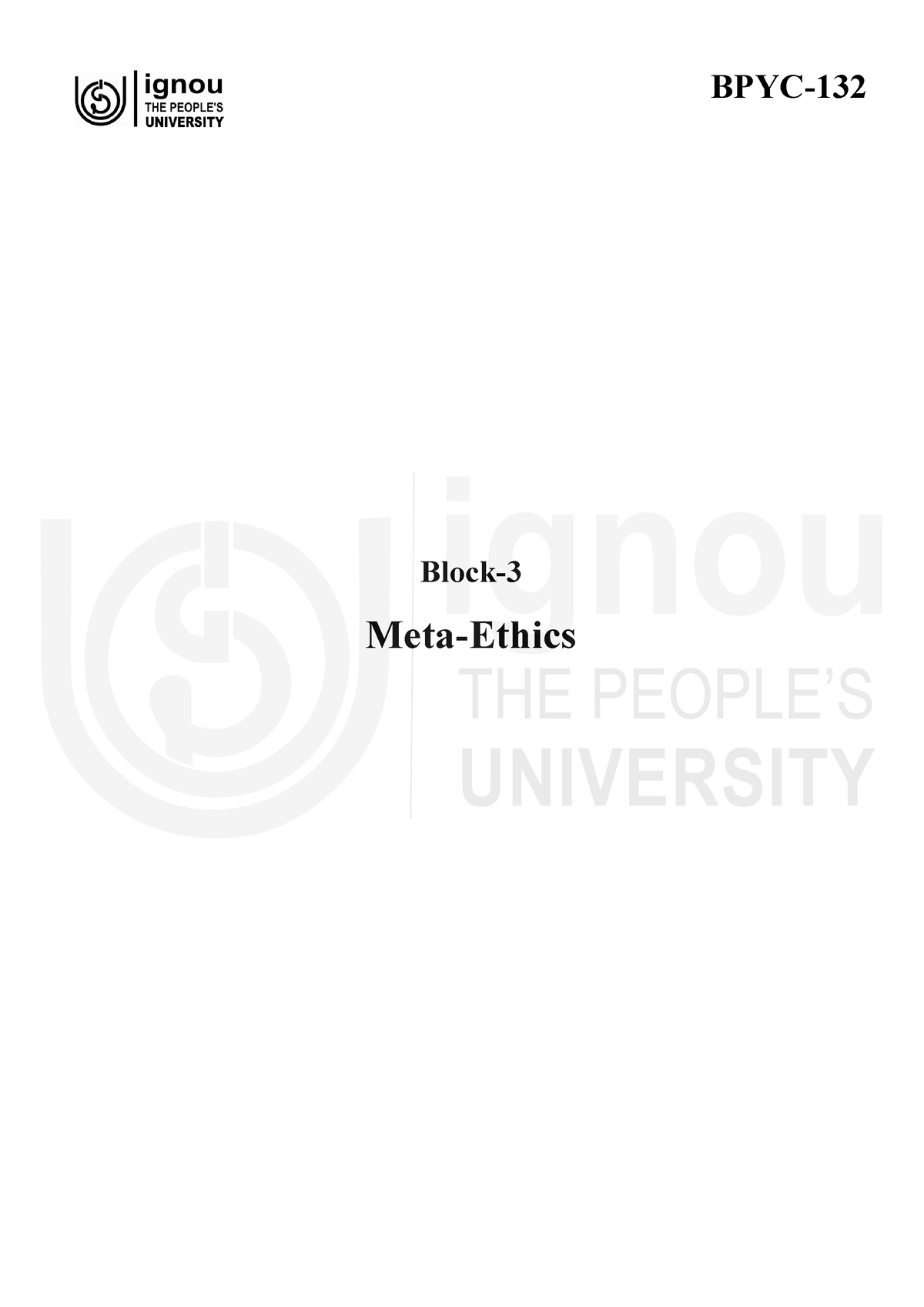 Emotivism And Prescriptivism Egyankosh - BPYC- Block- Meta-Ethics Meta ...