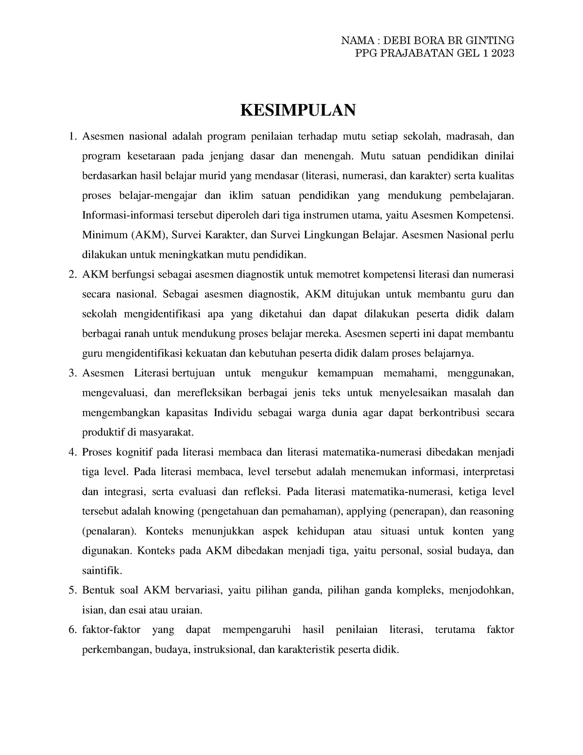 Topik 3 Literasi Elaborasi Pemahaman - NAMA : DEBI BORA BR GINTING PPG ...