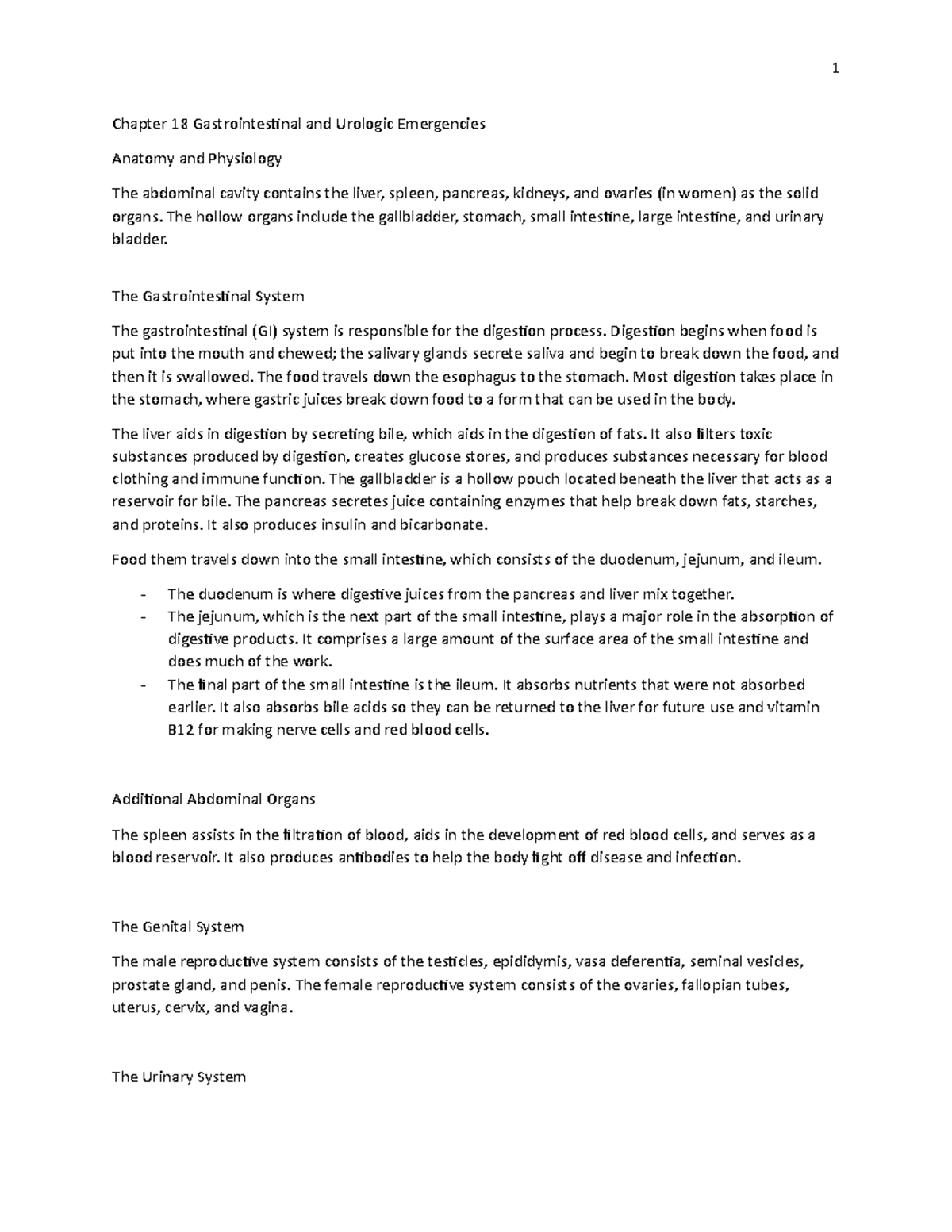 Chapter 18 Gastrointestinal And Urologic Emergencies - Chapter 18 ...