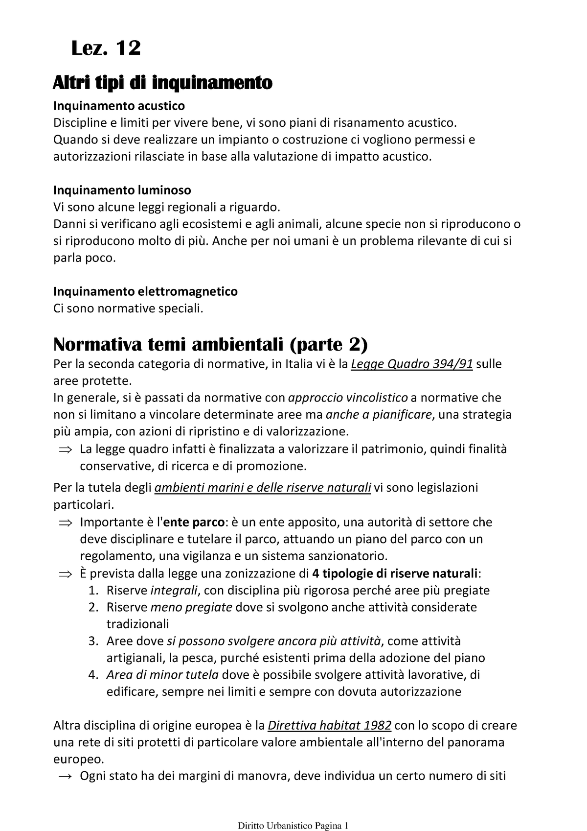 Lez. 12 - Appunti Lezione - Altri Tipi Di Inquinamento Inquinamento ...