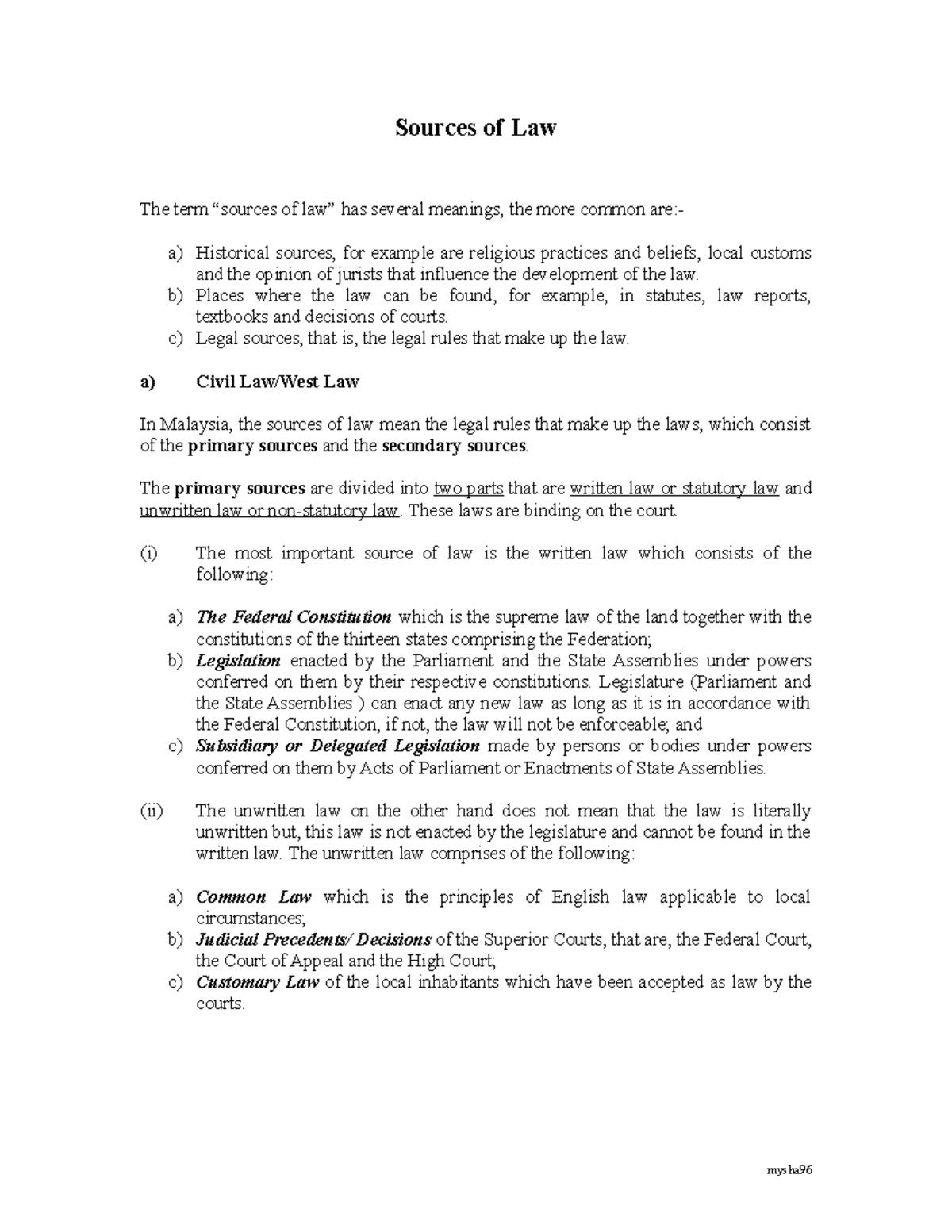 003 Sources Of Law Part3 Sources Of Law The Term sources Of Law