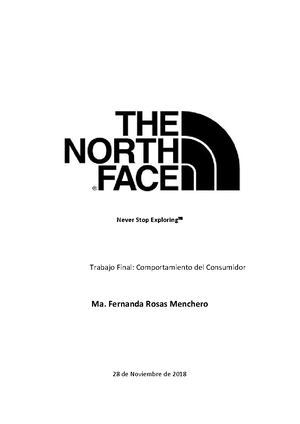 The North Face Comportamiento Del Consumidor Ae103 Ibero Studocu