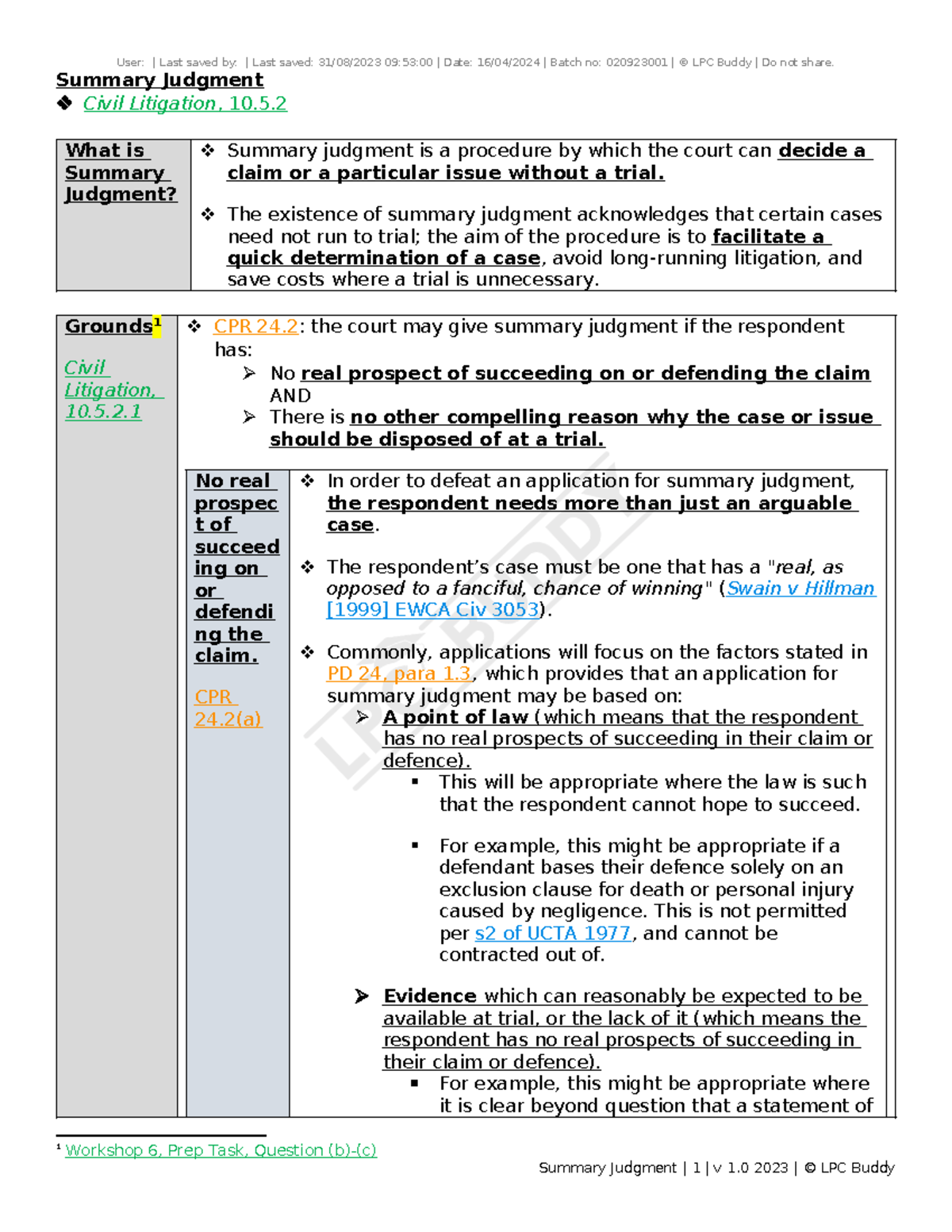 2. Summary Judgment - Summary Judgment Civil Litigation, 10. What is ...
